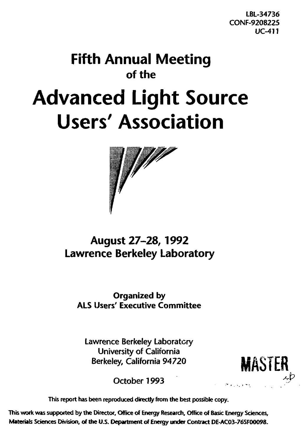 Advanced Light Source Users7 Association