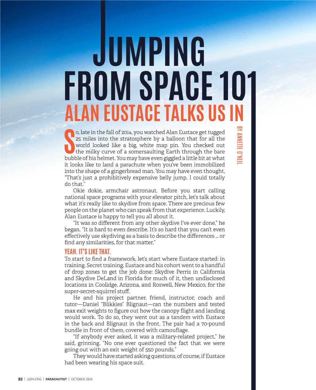 Jumping from Space 101