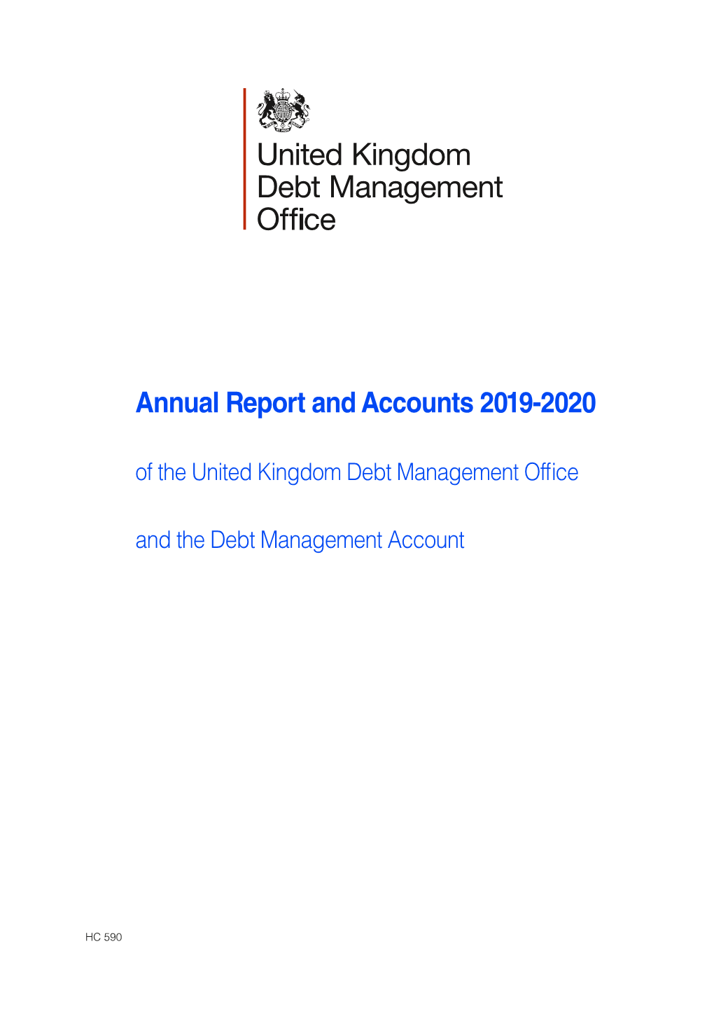 HC 590 – United Kingdom Debt Management Office – Annual