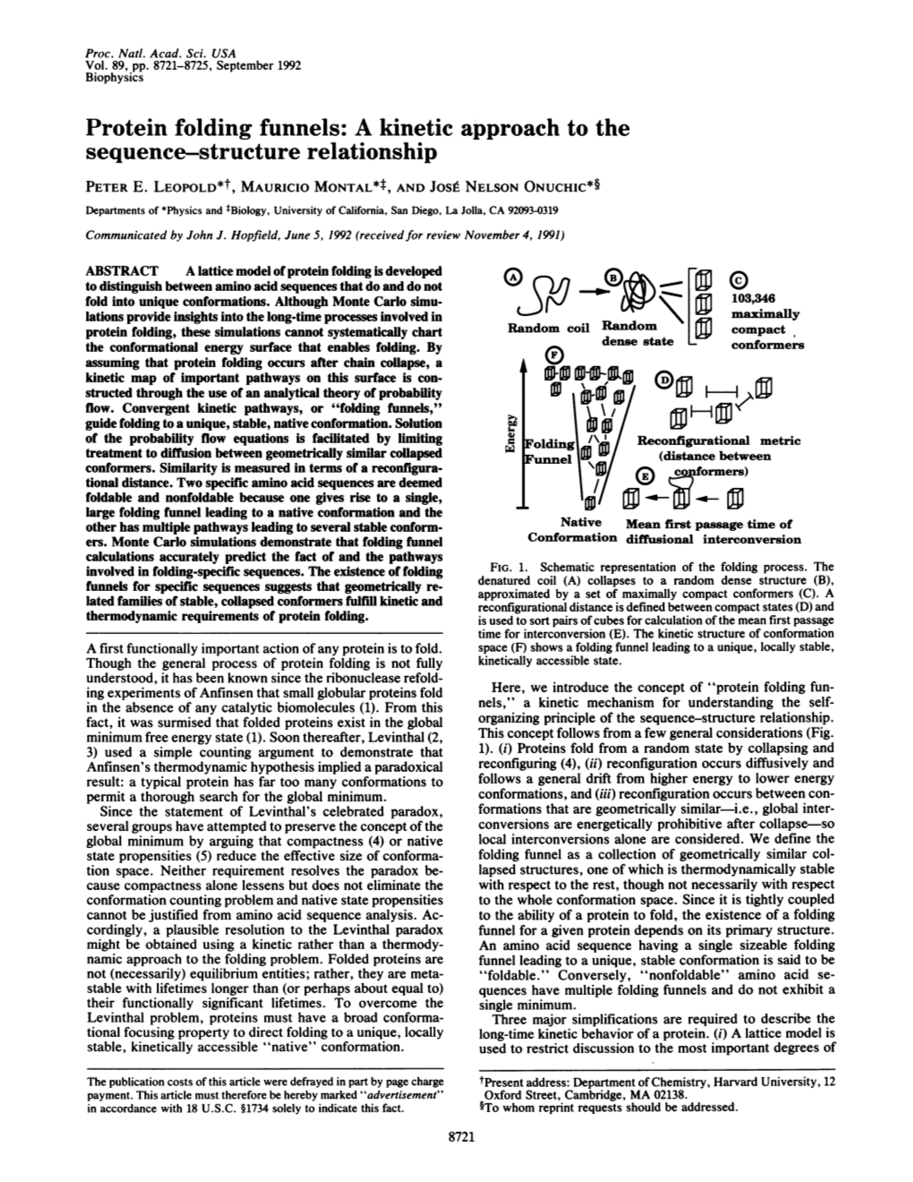 Sequence-Structure Relationship PETER E