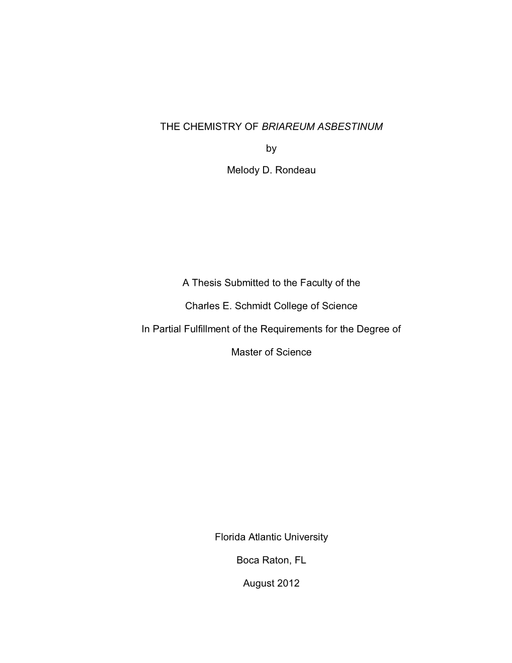 Chemistry of Briareum Asbestinum