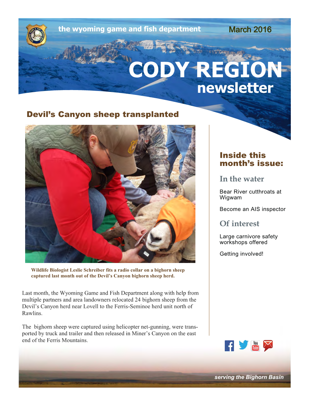 CODY REGION Newsletter