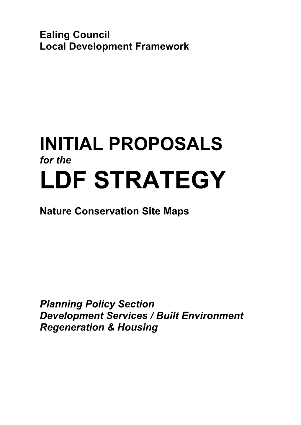 Sites of Importance for Nature Conservation in Ealing