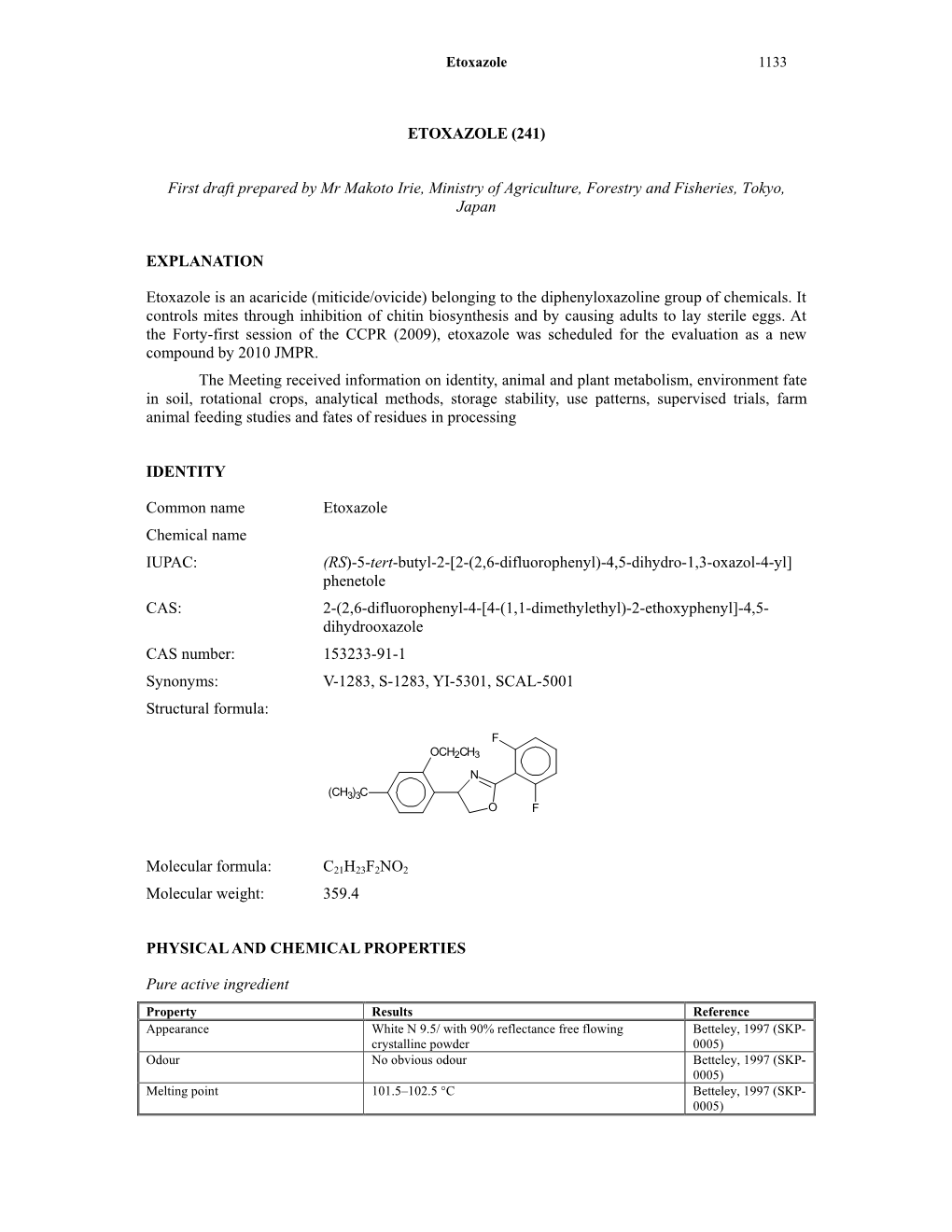 Etoxazole 1133