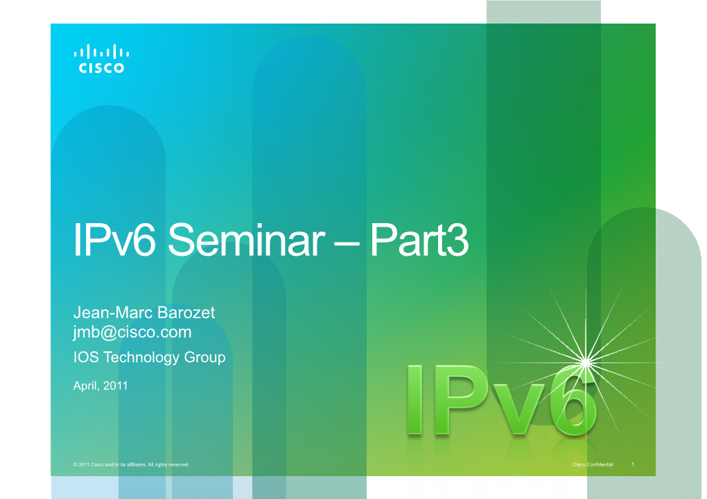 Ipv6 Seminar – Part3