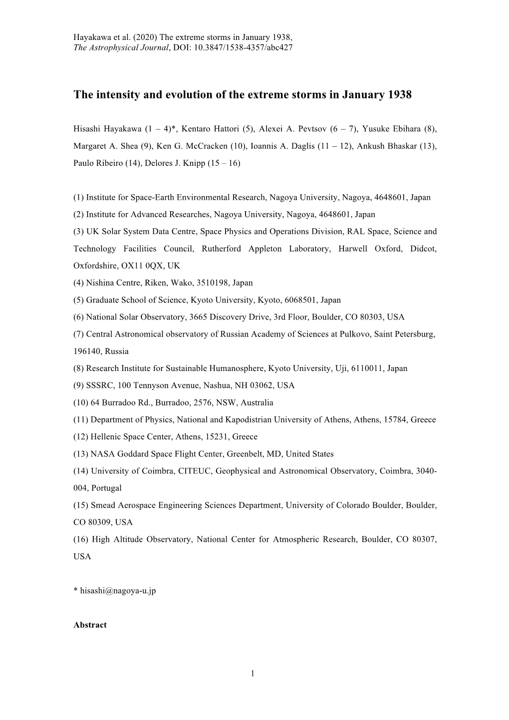 The Intensity and Evolution of the Extreme Storms in January 1938