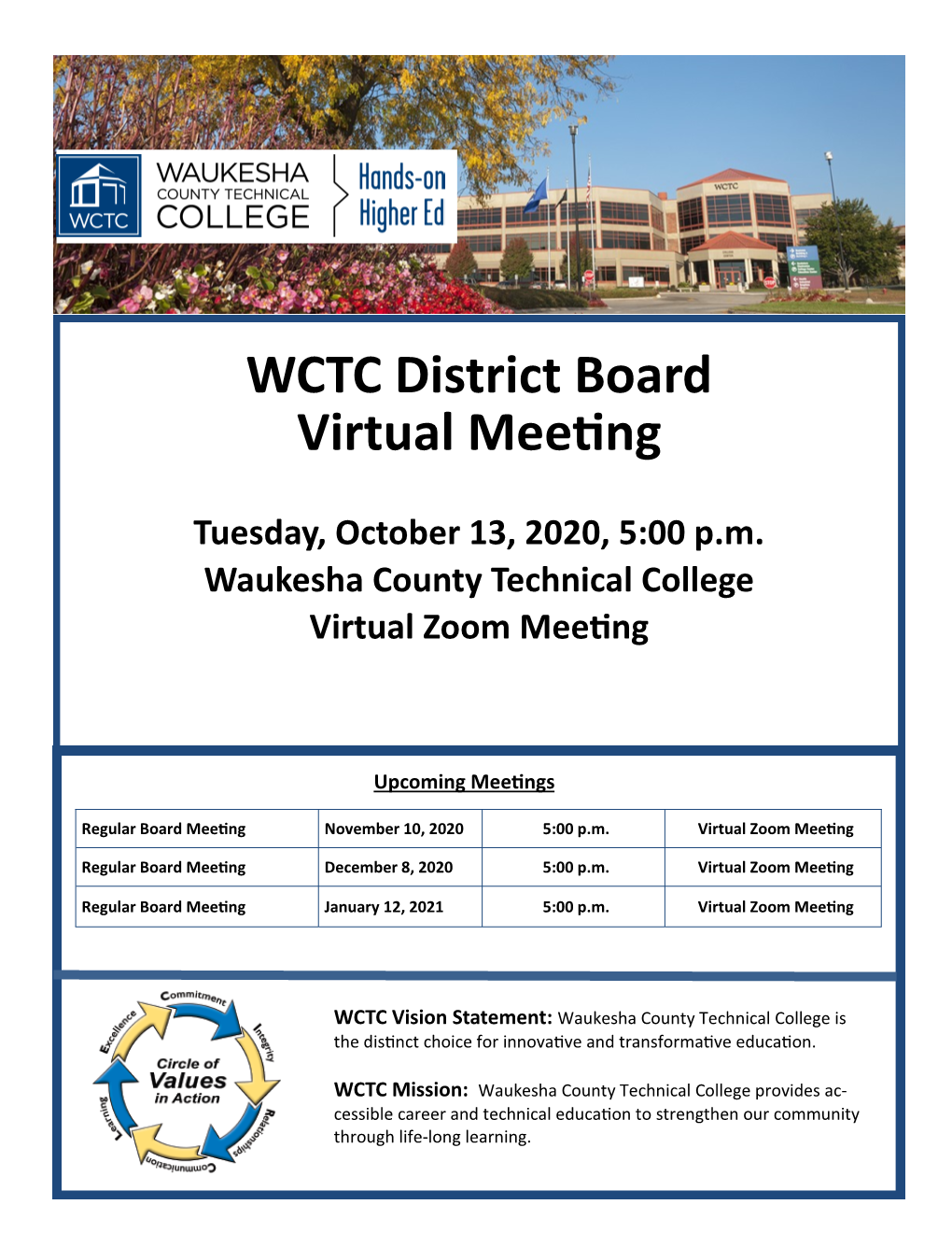 WCTC District Board Virtual Meeting