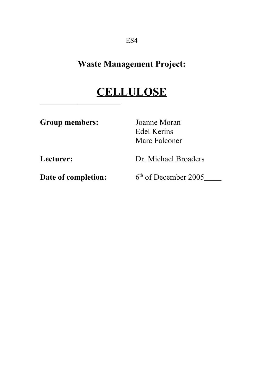 Waste Management Project