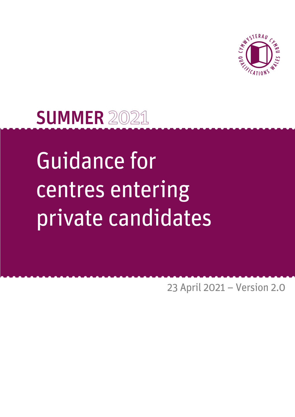 Guidance for Centres Entering Private Candidates