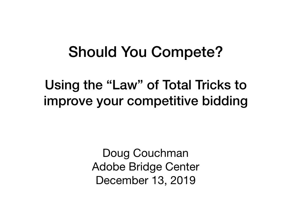 Law of Total Tricks 1