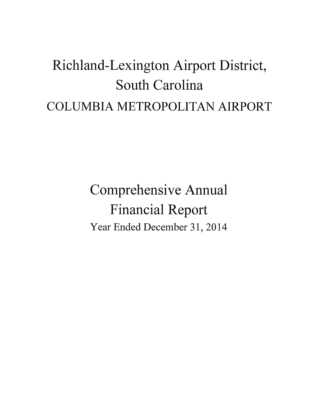 Richland-Lexington Airport District, South Carolina Comprehensive