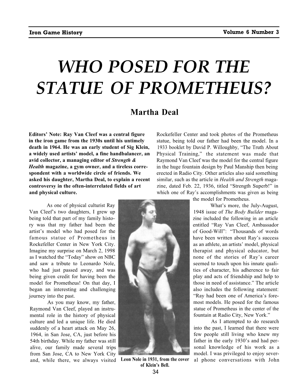 Who Posed for the Statue of Prometheus?