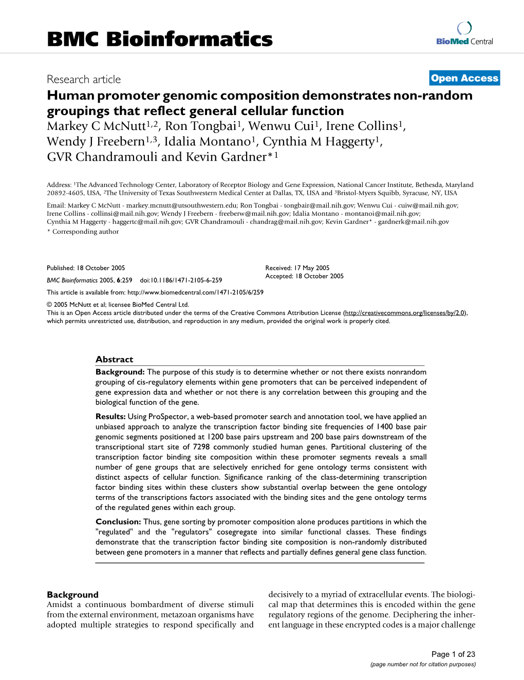 Human Promoter Genomic Composition Demonstrates Non