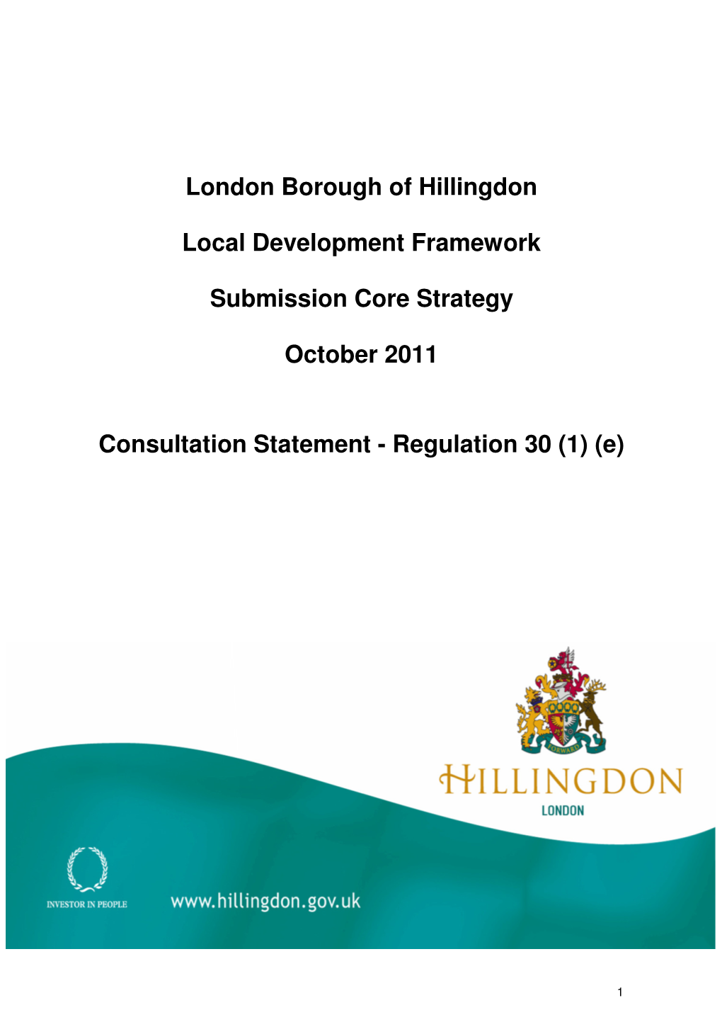 SD6 Consultation Statement Regulation 30