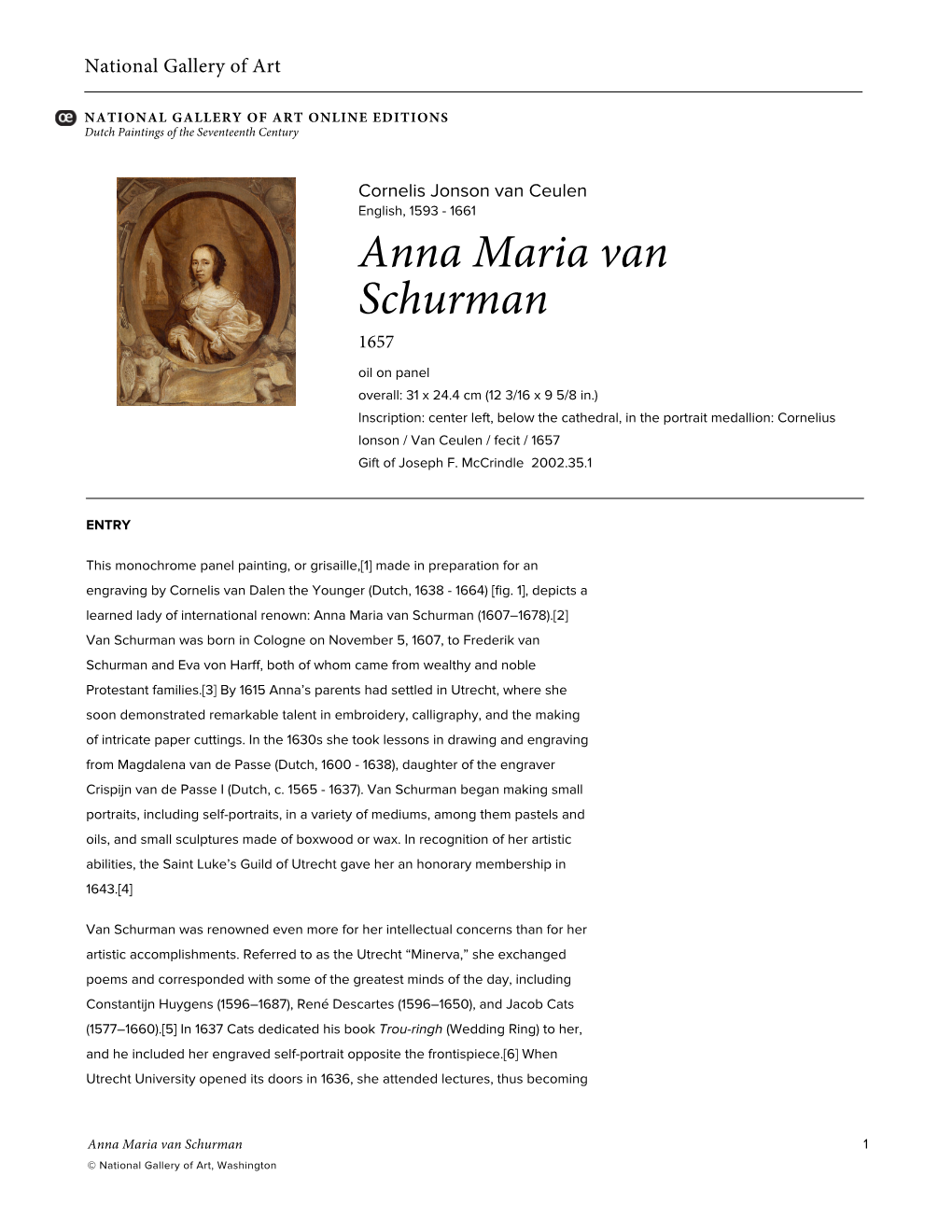 Anna Maria Van Schurman