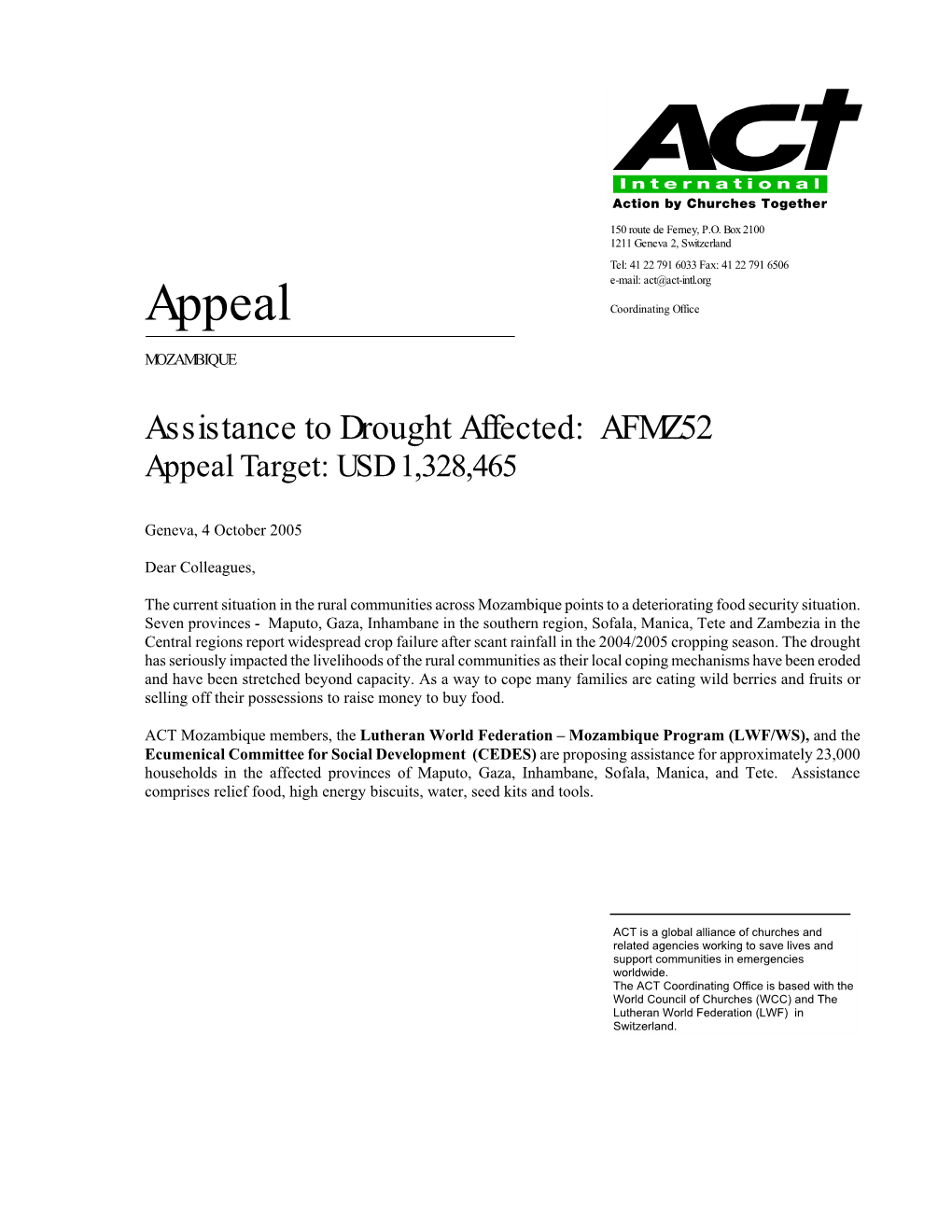 Appeal Coordinating Office