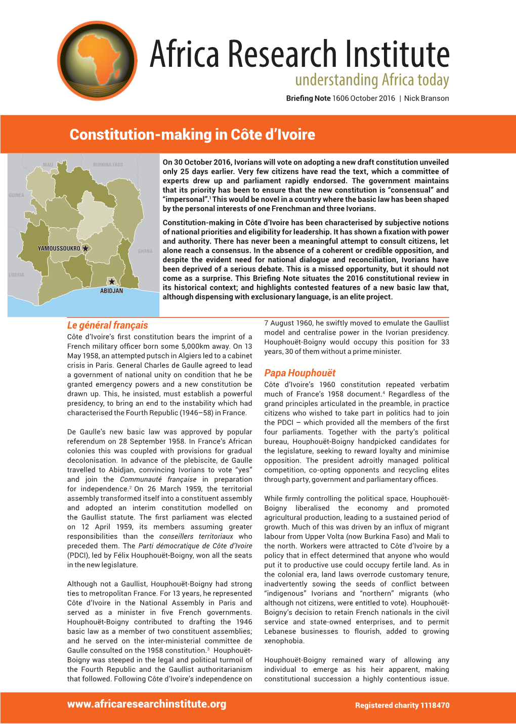 Constitution-Making in Côte D'ivoire