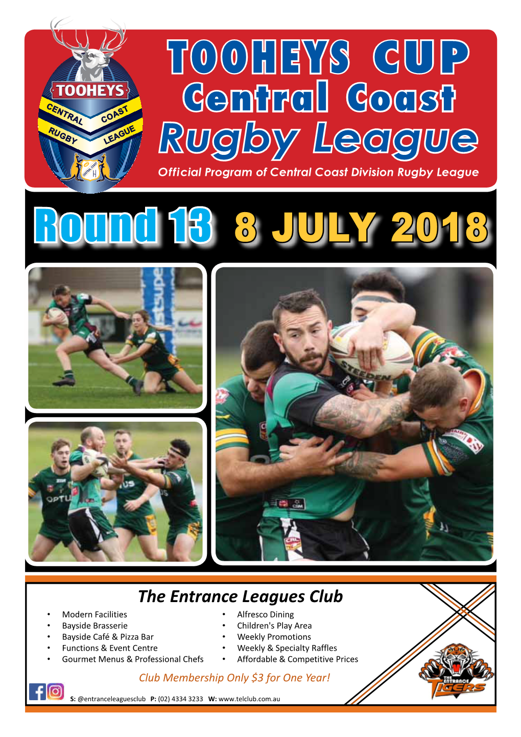 Central Coast Rugby League Official Program of Central Coast Division Rugby League