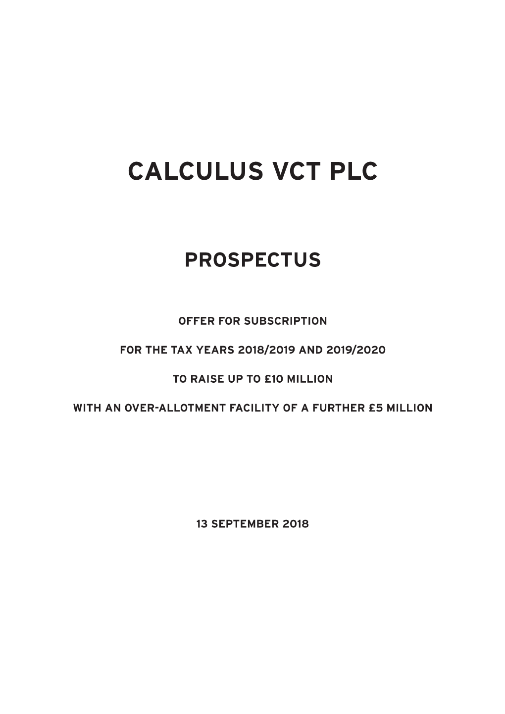 Calculus Vct Plc