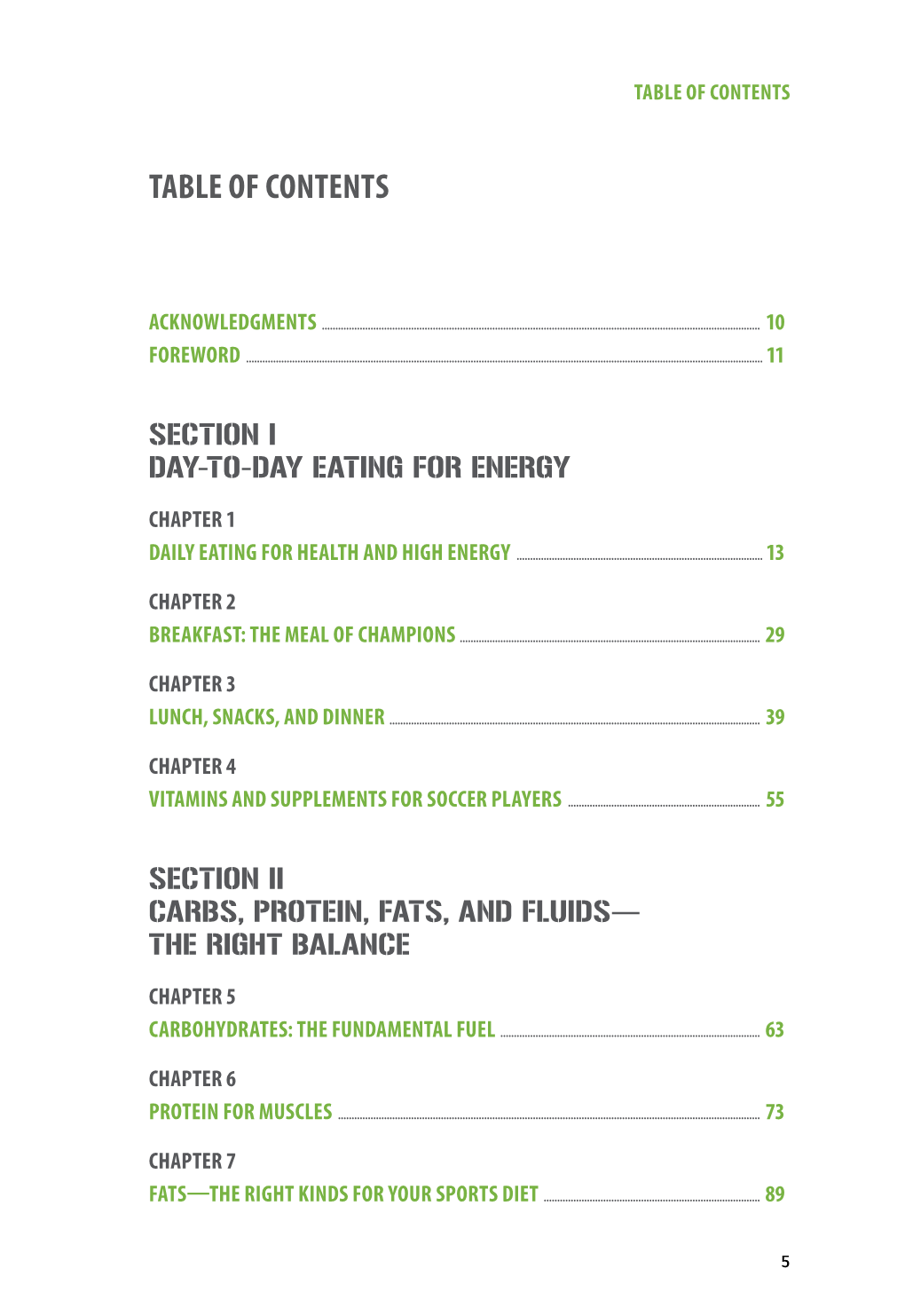 Table of Contents