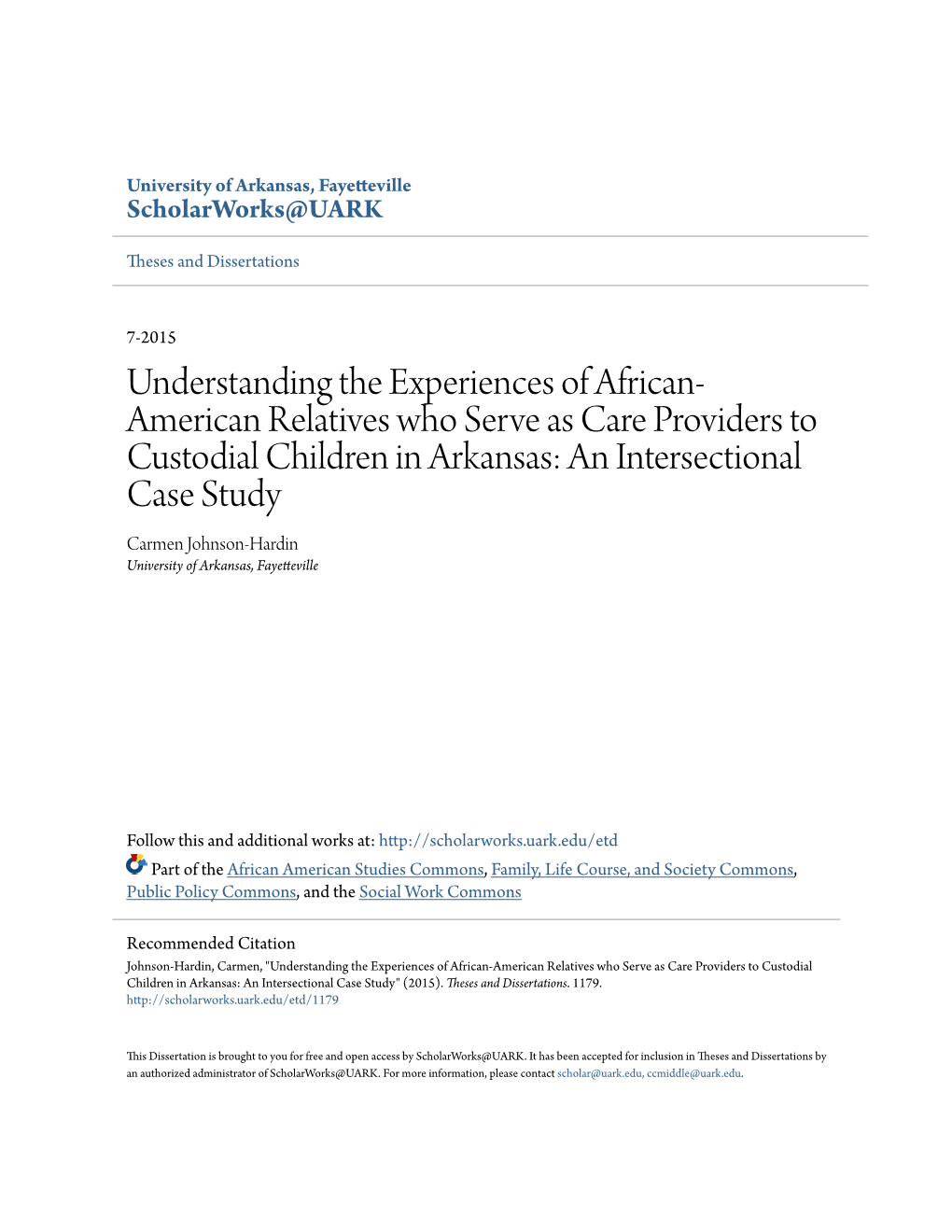 Understanding the Experiences of African