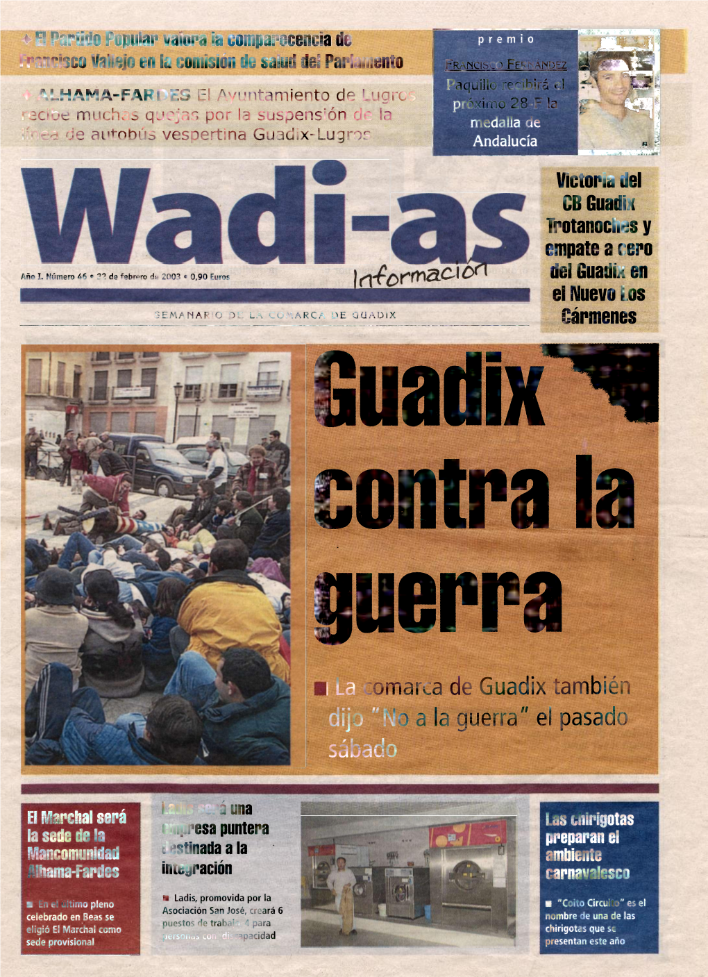 I La Comarca De Guadix También Dijo "No a La Guerra" El Pasado Sábado