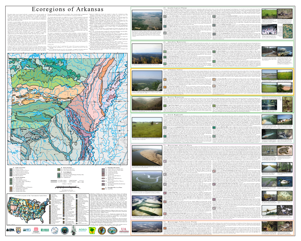 Ecoregions of Arkansas and Terraces Are Veneered with Quaternary Alluvium Or Windblown Silt Deposits (Loess)