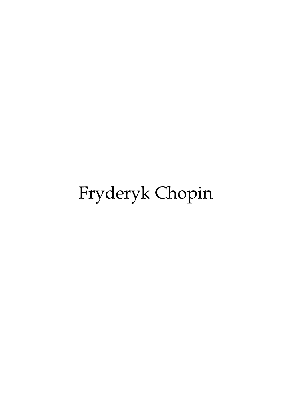 Fryderyk Chopin