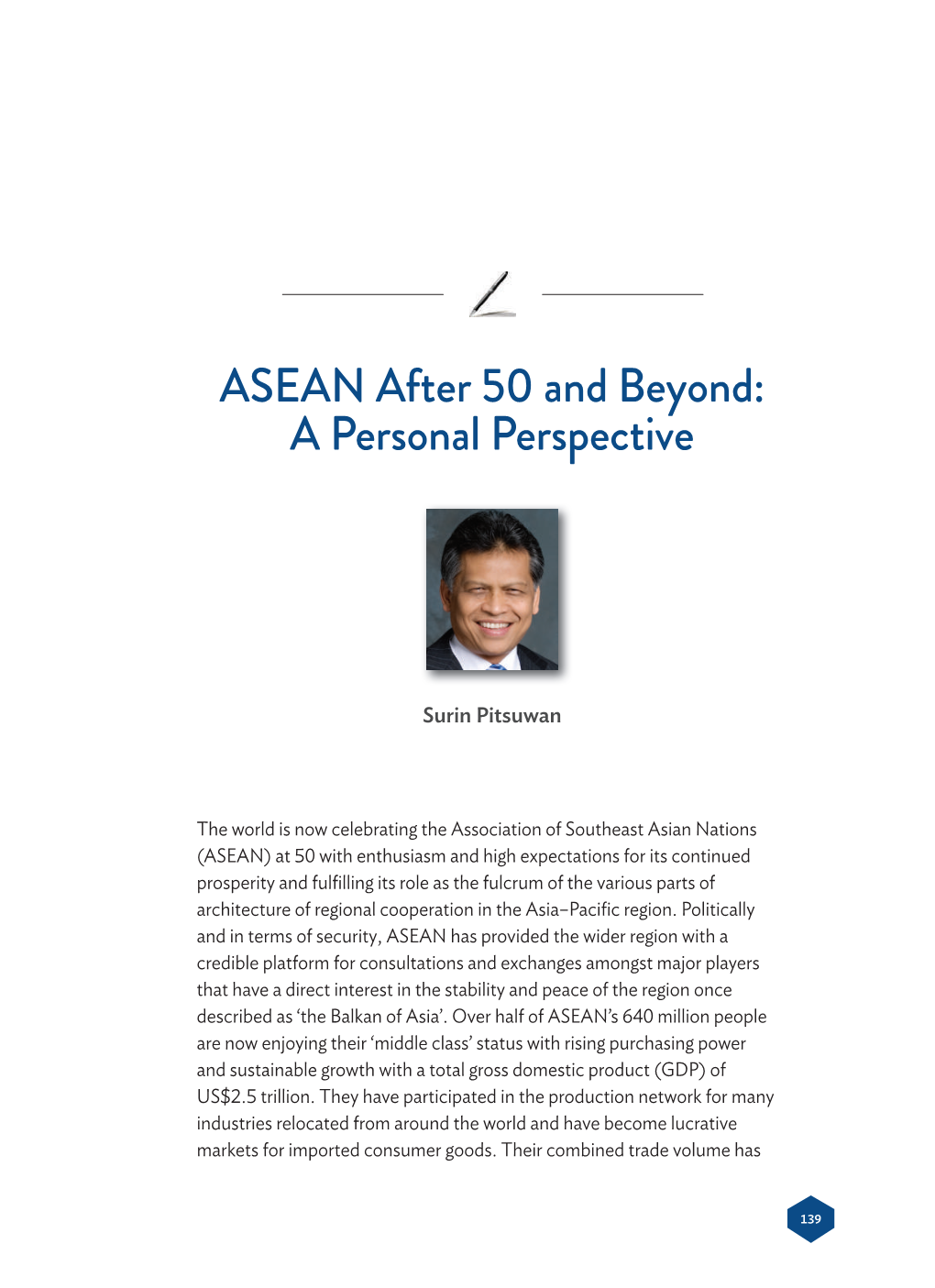 ASEAN After 50 and Beyond: a Personal Perspective