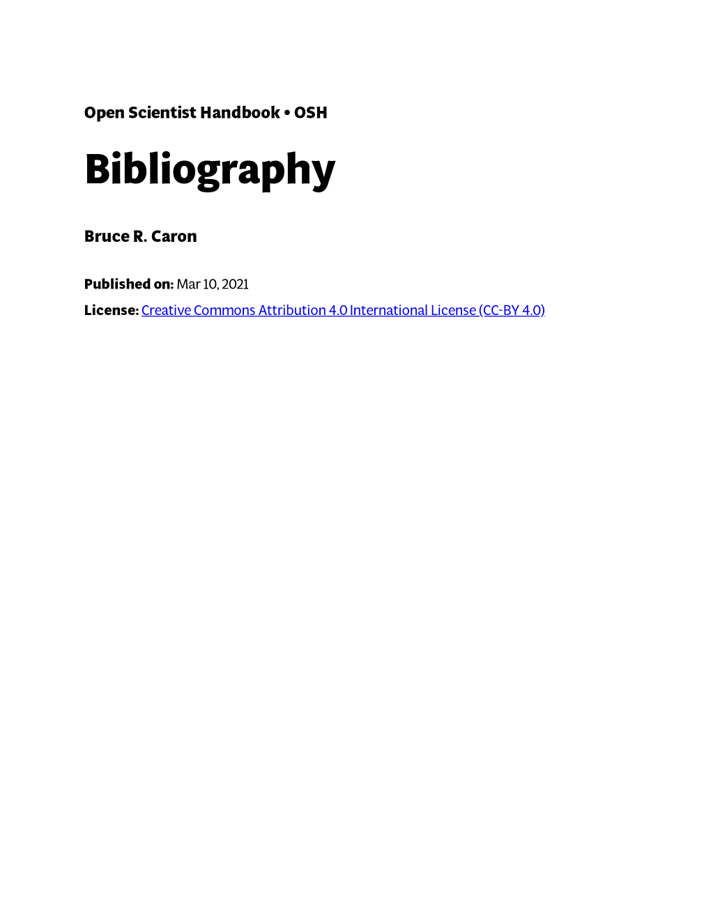 Bibliography