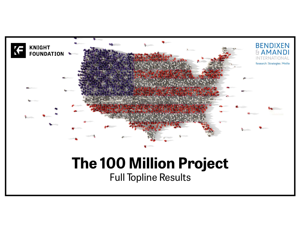 The 100 Million Project Full Topline Results News and Information About Politics