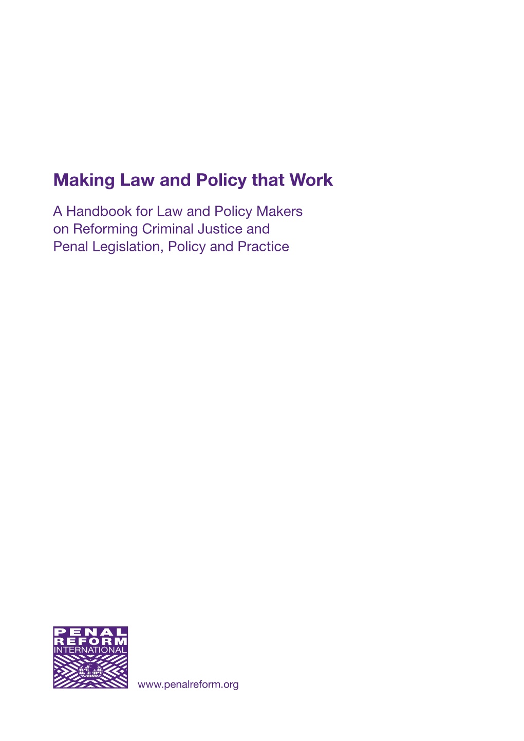 Making Law and Policy That Work