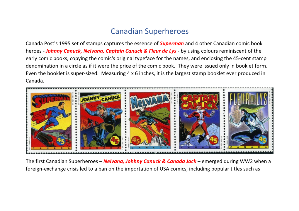 Canadian Superheroes