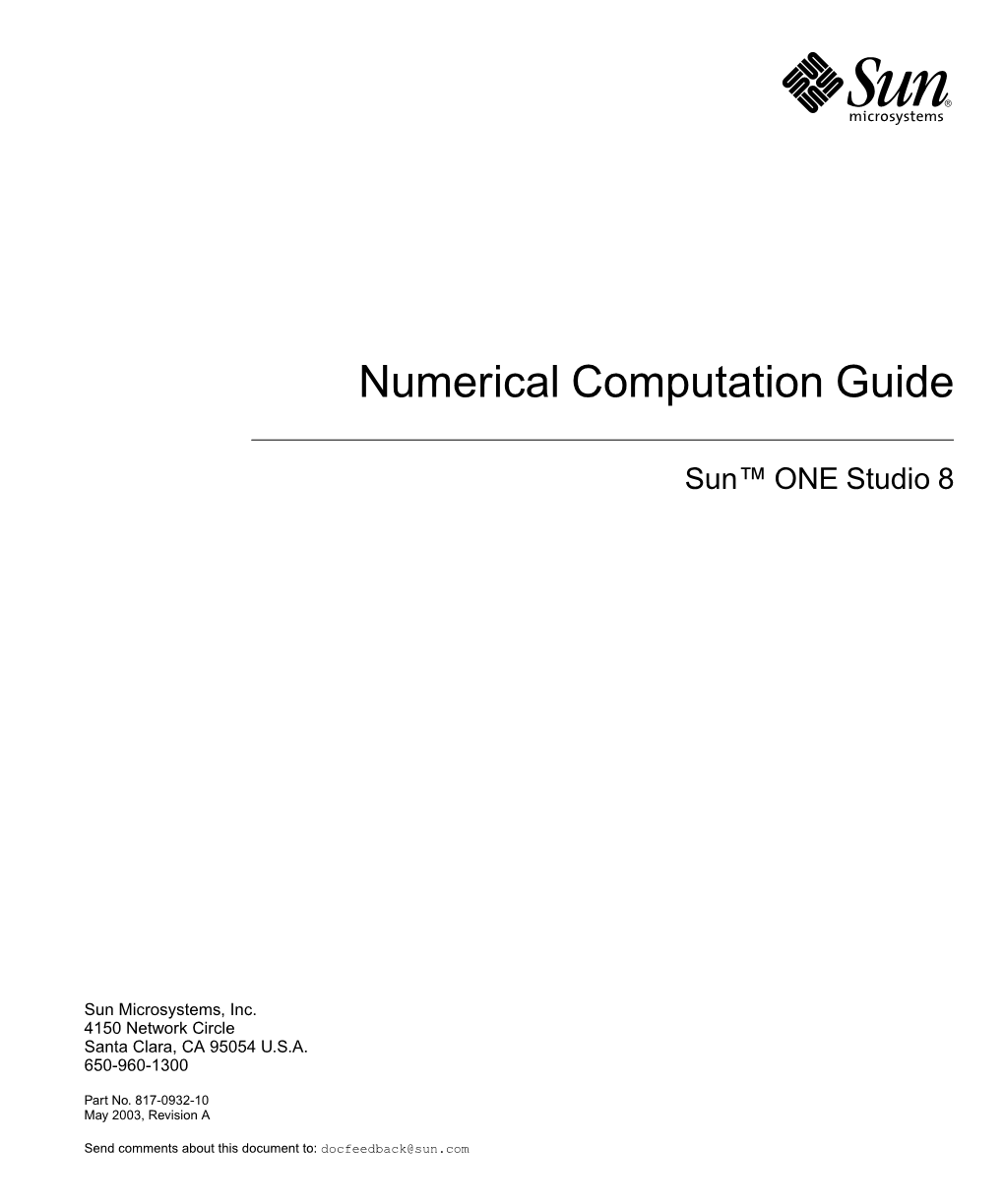 Numerical Computation Guide