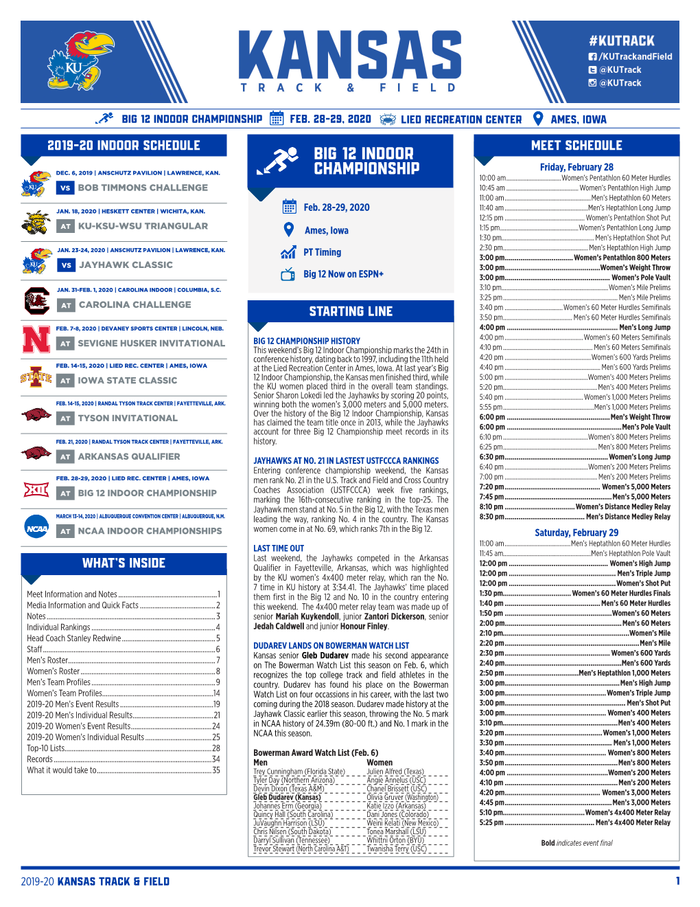 Big 12 Indoor Championship Feb