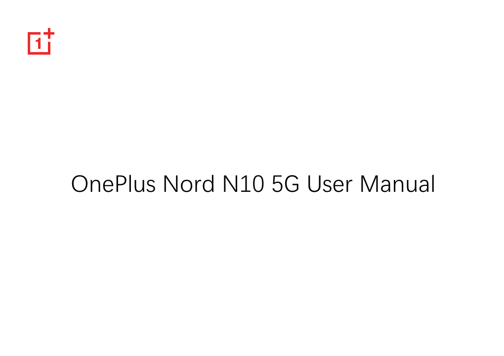 Oneplus Nord N10 5G User Manual