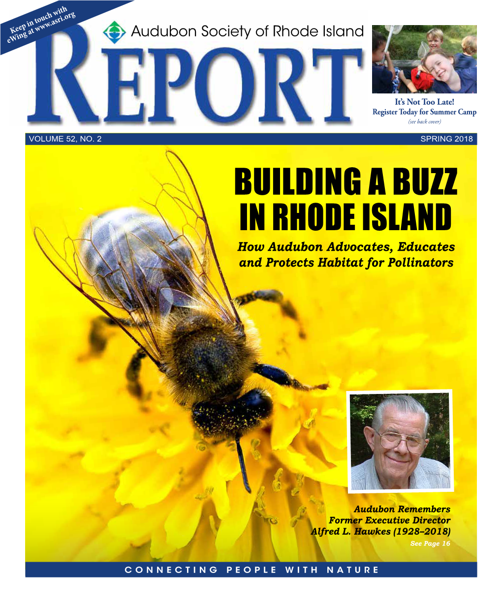 SPRING 2018 BUILDING a BUZZ in RHODE ISLAND How Audubon Advocates, Educates and Protects Habitat for Pollinators