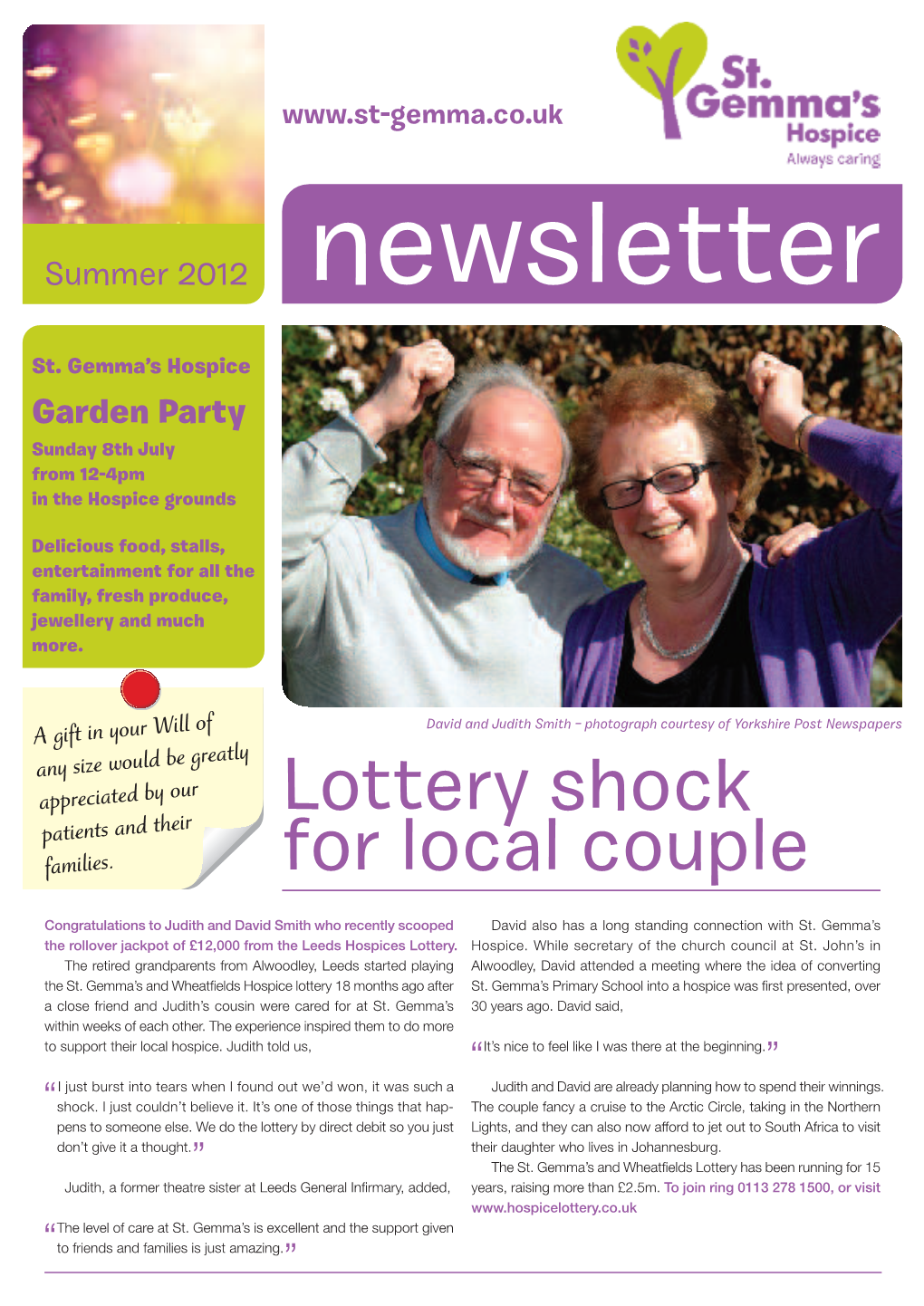 Lottery Shock for Local Couple