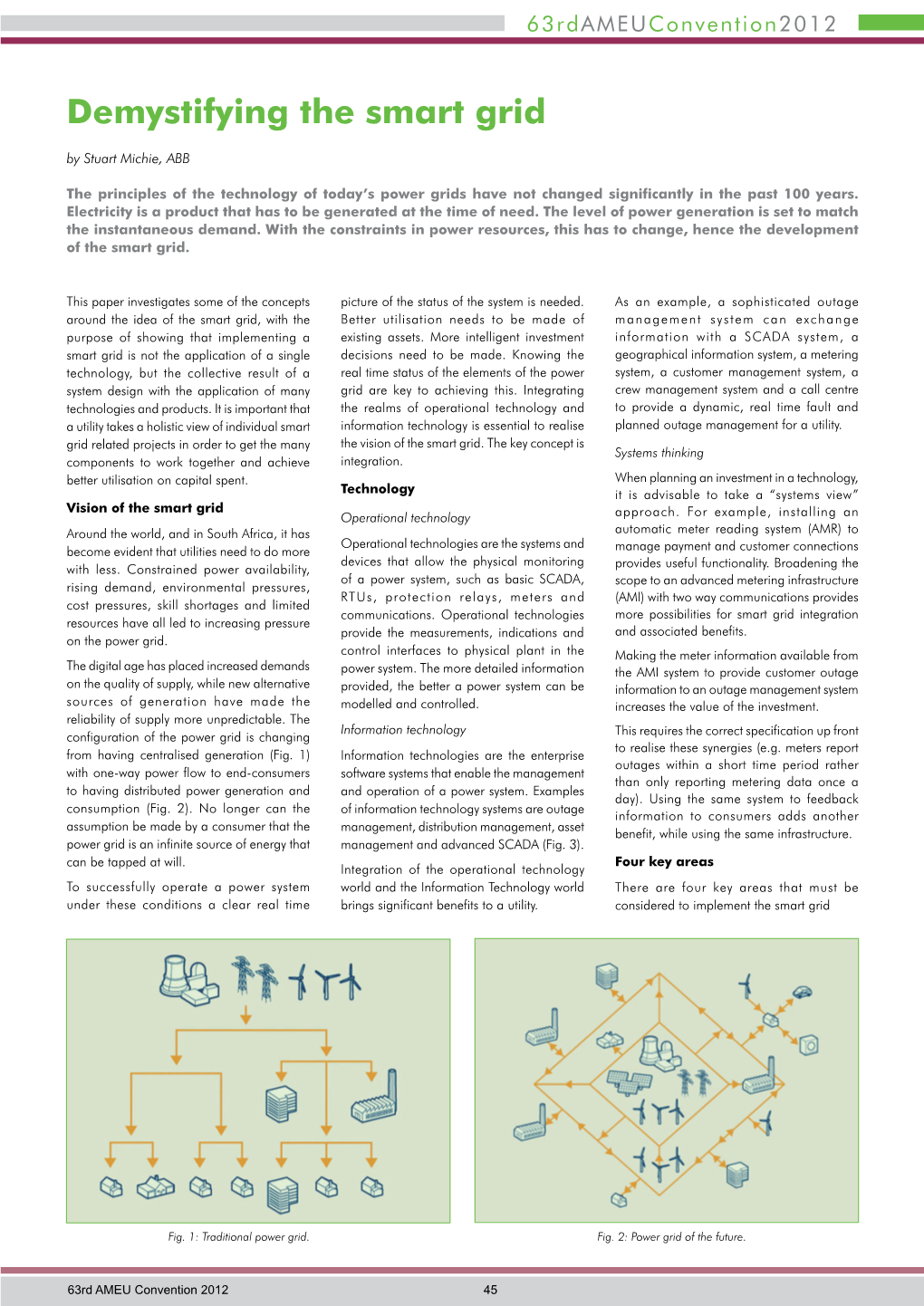 Demystifying the Smart Grid by Stuart Michie, ABB