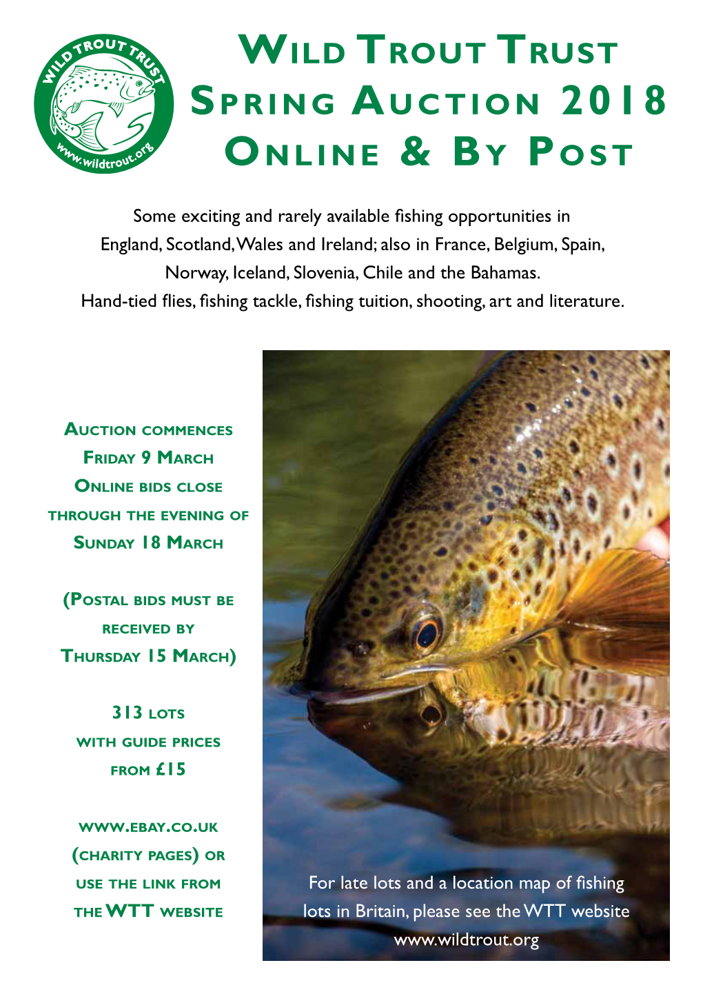 Wild Trout Trust Spring Auction 2018 Online & by Post