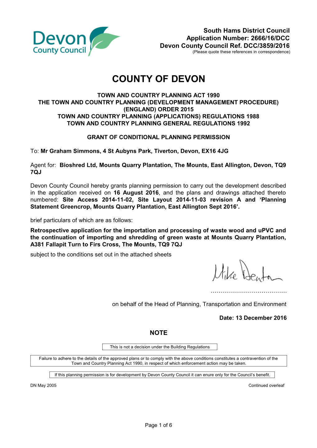 County of Devon