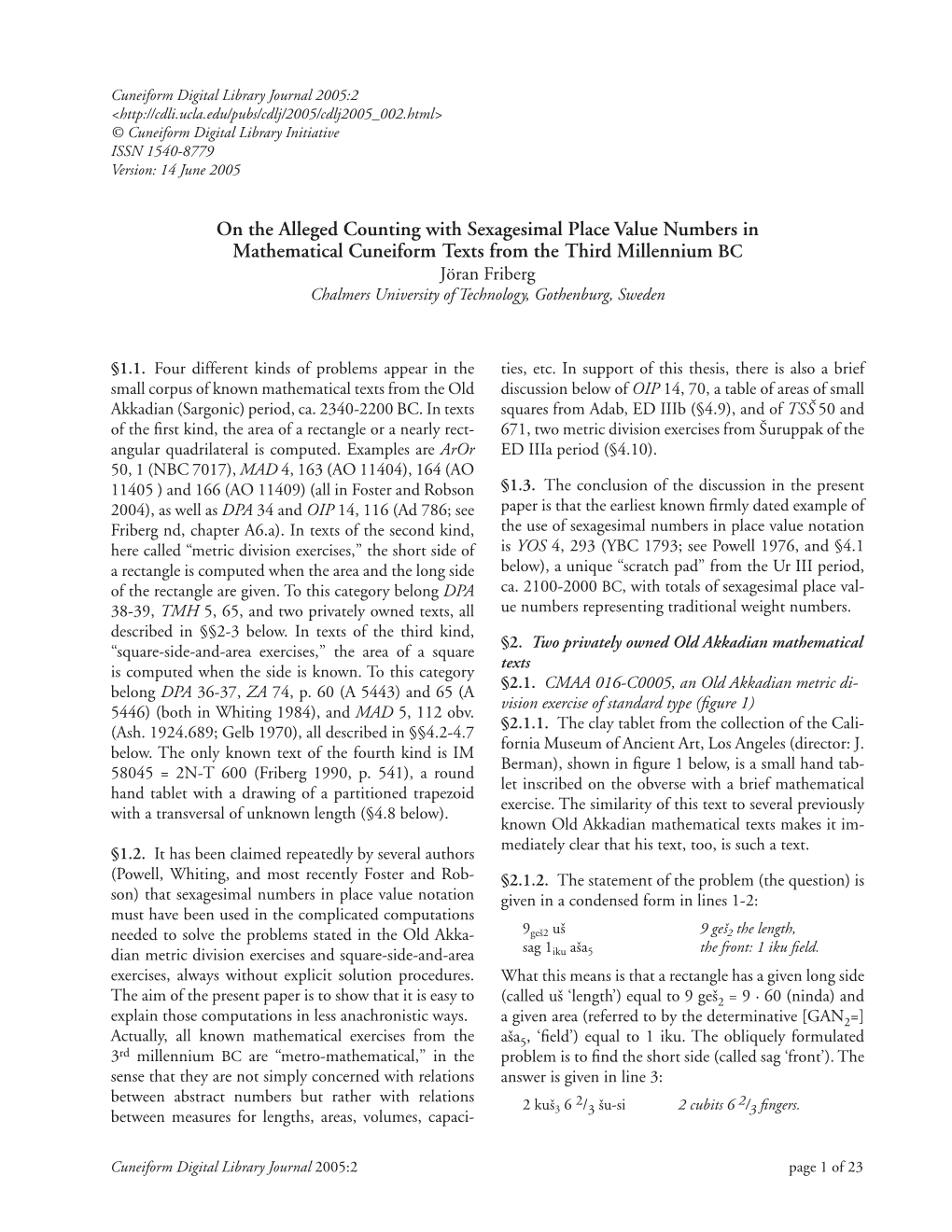 On the Alleged Counting with Sexagesimal Place Value Numbers