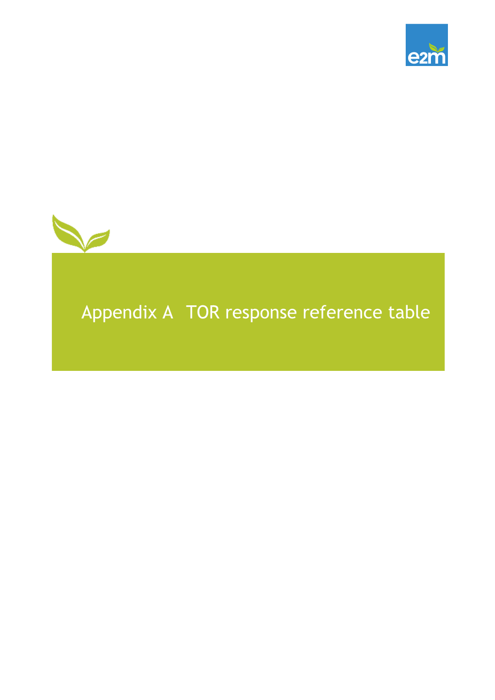 Terrestrial Ecology Assessment 1