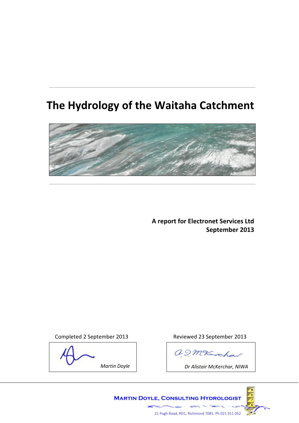 Waitaha Hydrology Report