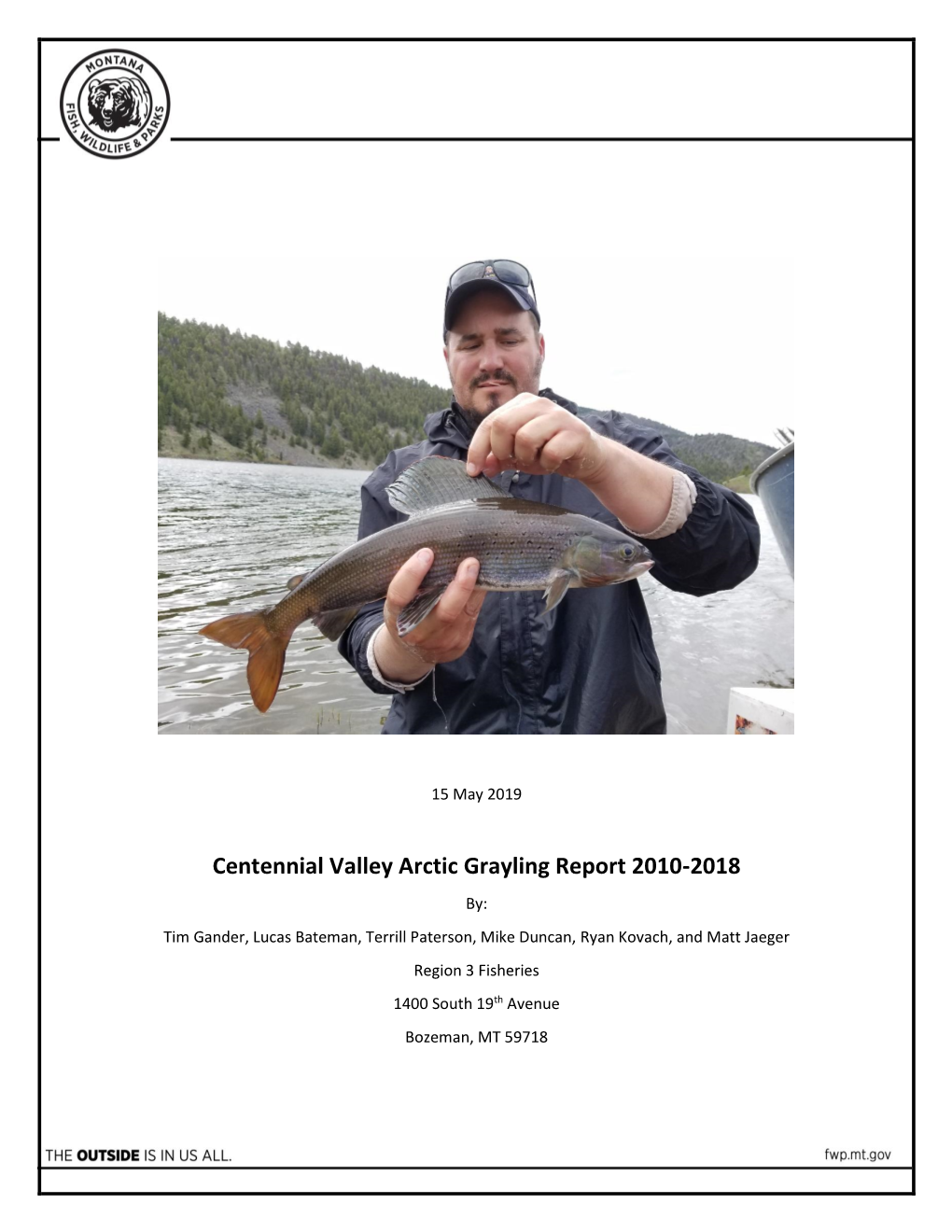 Centennial Valley Arctic Grayling Report 2010-2018