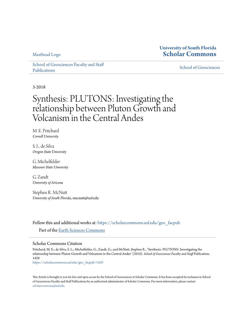 Investigating the Relationship Between Pluton Growth and Volcanism in the Central Andes M