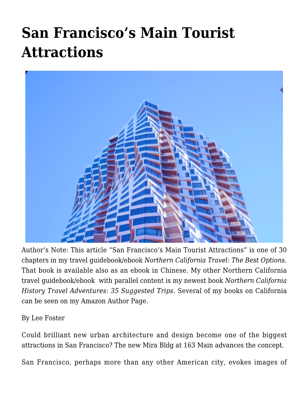 San Francisco’S Main Tourist Attractions