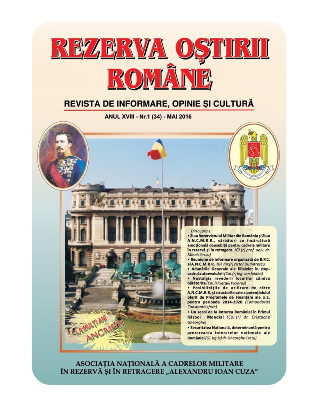 Revista Rezerva Oștirii Române Nr.1 (34) Mai 2016.Pdf