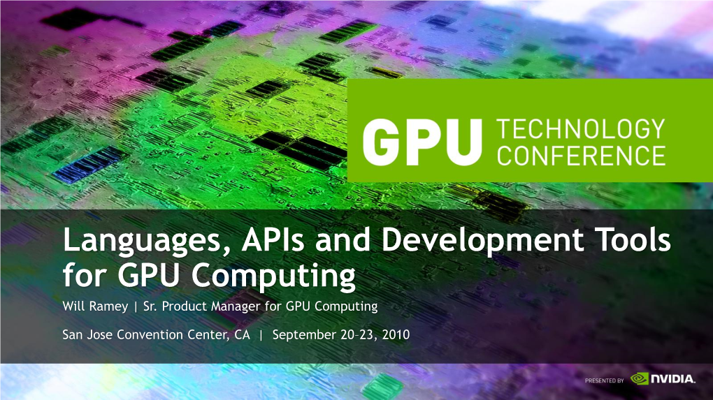 GPU Computing Will Ramey | Sr