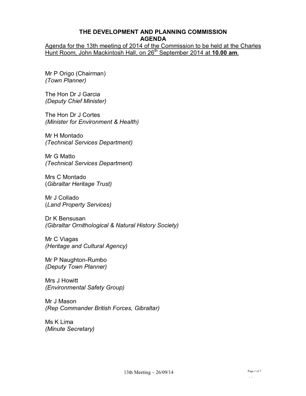 Approval of Minutes of the 1St Meeting of the Commission Held on the 12Th